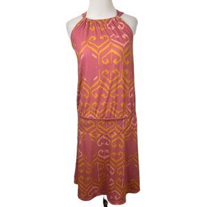 Prana Avore Halter Crossback Sleeveless Halter Drop Waist Dress Size Medium